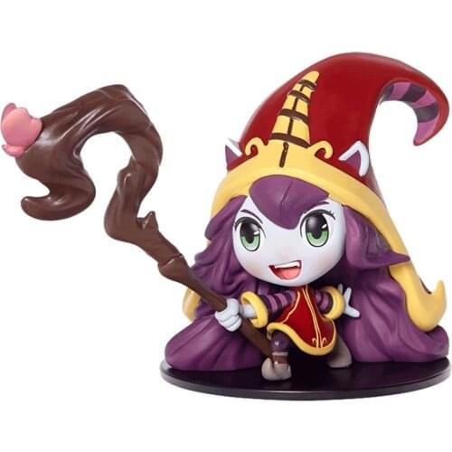 Anime Game LoL League of Legends Lulu Hand-Made Model Decoration Doll Toy Collectibles Model Toys Cute Cartoon Dolls Fairy Witch