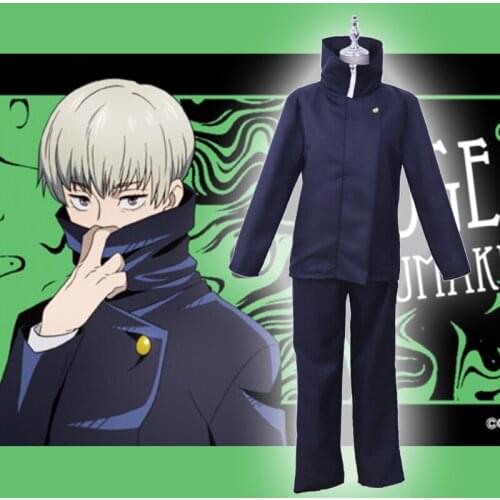 Anime Comic Jujutsu Kaisen Cosplay Costumes Toge Inumaki Cosplay Costume Blue School Uniforms Clothes Suits Wears Outfits Sport