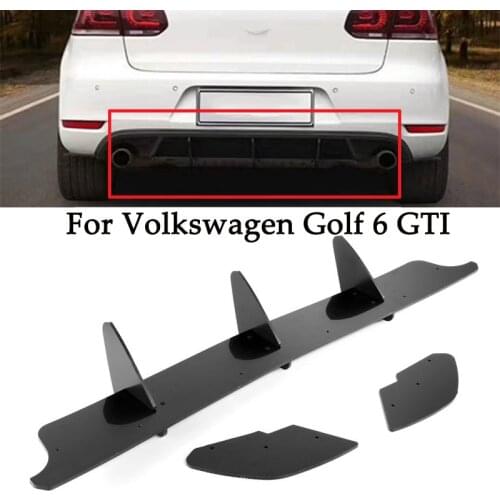Car Rear Bumper Diffuser Spoiler Lip Rear Bumper Protector Rear Side Splitters Lip For Volkswagen Golf 6 GTI