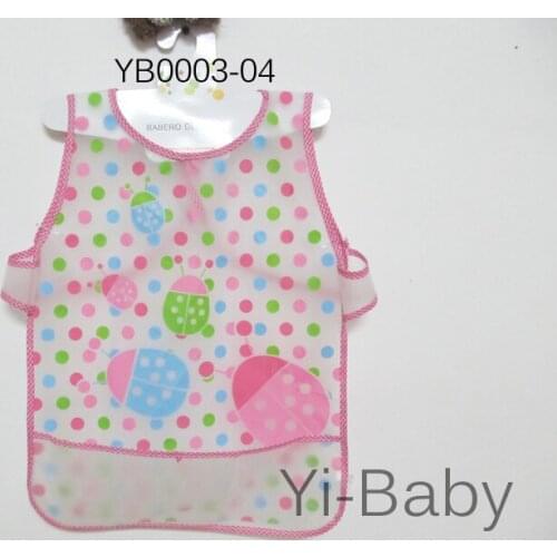 Free Shipping YB0003-04 EVA waterproof childrens apron PVC Bib Paint apron Protect cloth clear Drawing supplies,12Pieces/Set