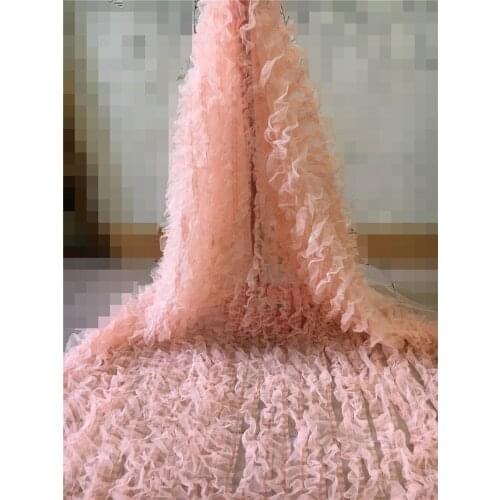 Good looking New 3d material Lace Fabric High Quality tulle Lace Fabric Beautiful Applique Nigerian Lace Fabric For skirt