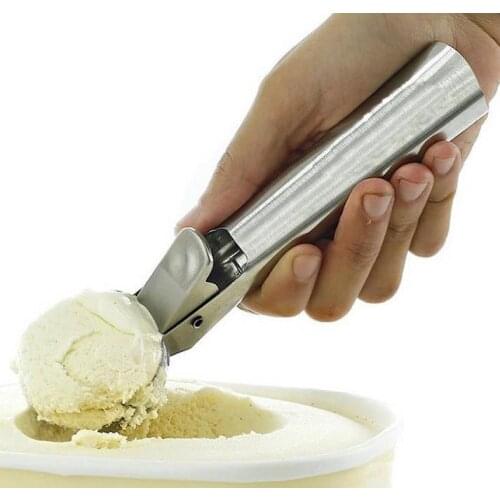 Stainless steel Ice Cream Scoop spoon large handle cream dipper Kitchen tool