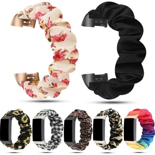 Fashion Printed Replacement Wristbands Soft Elastics Loop Band Strap For Fitbit Charge 3/3 SE /Charge 4/4 SE Smart Watch Strap