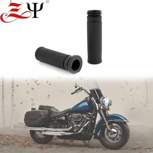 1" 25mm Black Motorcycle rubber Handle Bar Hand Grips For Harley Touring Dyna Softail Custom Sportster 883 1200 XL