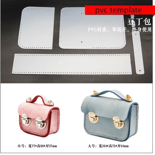 DIY leather craft pvc sewing pattern mini size coin bag die cutting template 2sets/lot big and small one
