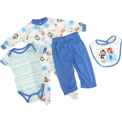 20-22inch Reborn Dolls Clothes, Overalls Jumpsuits & Trousers & Bib Outfits - for Newborn Baby Doll Lifelike