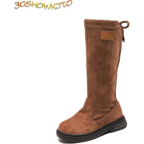 2021 Autumn Winter New Girls Boots Long Kids Boots Single Layer Childrens Fashion Motorcycle Boots For Big Girl Princess 26-36