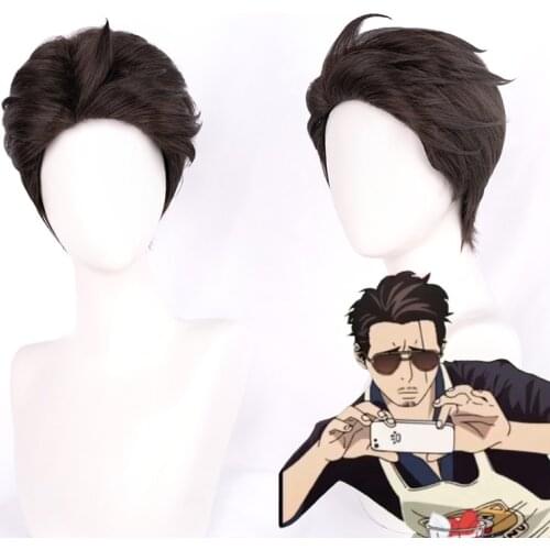 Anime Wig The Way of the Househusband Gokushufudo Tatsu Cosplay Wig Synthetic Short Hair Wig Halloween Comic Con Party Prop Gift
