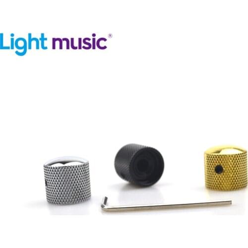 Professional Metal Guitar Tone Volume Knob Potentiometer Hat Cap Large Guitar Parts Push Knob with Hole Guitarra Accessories