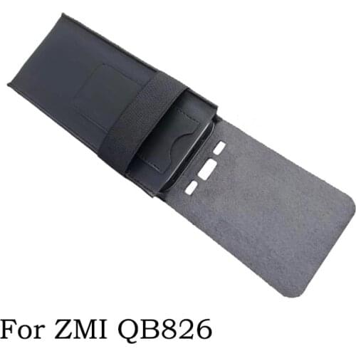 QB826 All-inclusive Straight leather case retro pouch for ZMI Purple MI power Bank 20 25000mA 200W pouch