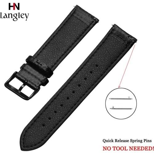 20 22mm Genuine Leather Quick Release Replacement Strap Comfortable Watchband For Gear S3 S2 Classic Universal Watch Accessories