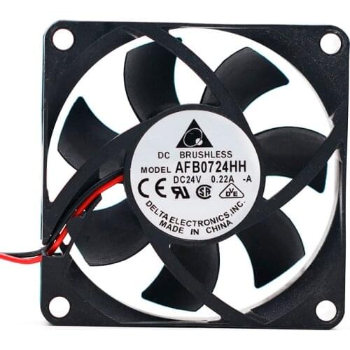 For delta AFB0724HH 7CM 7025 24V 0.22A Two-wire/Three-wire Frequency Converter Cooling Fan