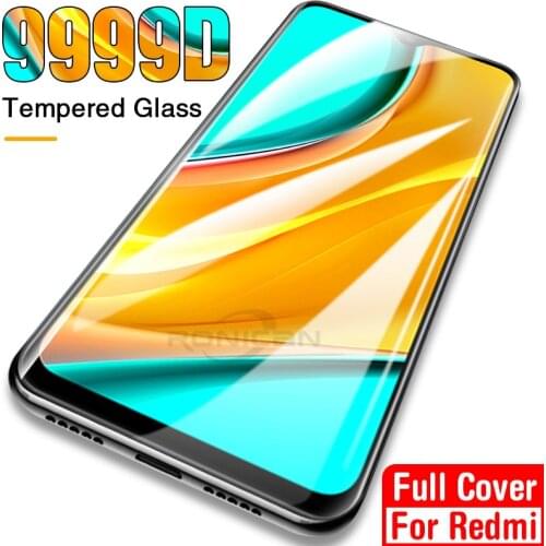 9999D Full Protective Glass on For Xiaomi Redmi Note 8 7 6 5 Pro Note 9 Pro Max 8t Screen Protector For Redmi K20 10X 7 8 Glass