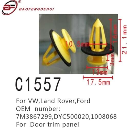 Car Buckle Trim Panel Clips For Volkswagen,Land Rover,Ford 7m3867299,Dyc500020,1008068 Fastener