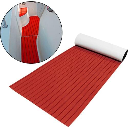 94.5"× 23.6" EVA Foam Boat Decking Sheet 1pc Faux Teak Decking Self-Adhesive