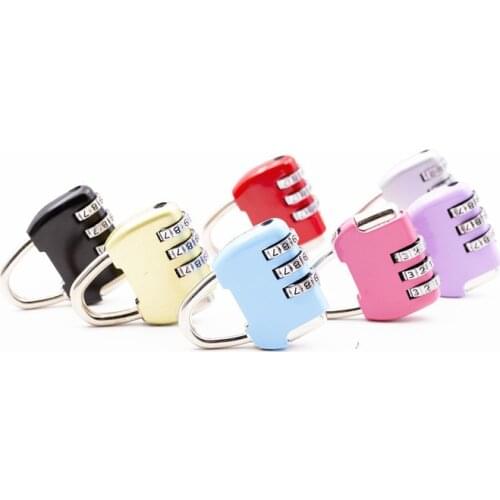 Mini combination lock bag backpack zipper bags gym cabinet anti-theft locks padlock student stationery