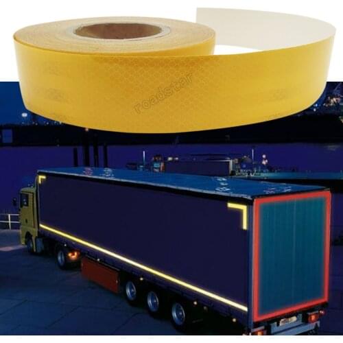 5CMx10M Red/yellow Safety reflective Truck body stickers with warning effect in the night free shipping