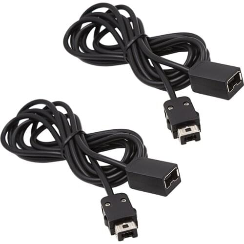 Bevigac 2pcs Extension Controller Gamepad Handle Cord Wire Cable for Nintendo Nintend Wii Mini NES Classic Edition Nunchuck I II