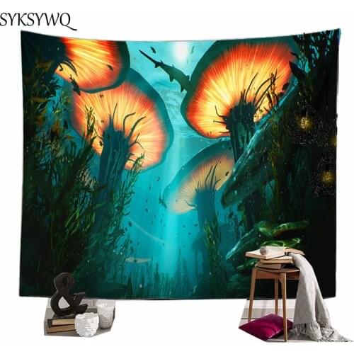 Large mushroom tapestry bohemian psychedelic carpet wall blanket tapis mural dorm decor wall hanging