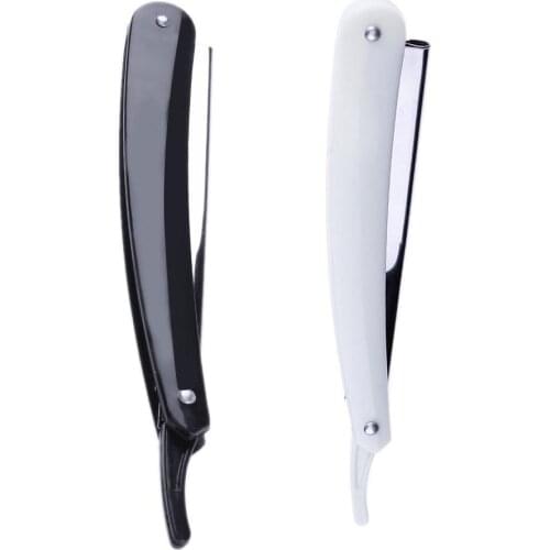 Stainless Steel Barber Razor Eyebrow Knife Folding Shaving Shaver Holder Manual Eyebrow Knife Cut Tool Salon Home