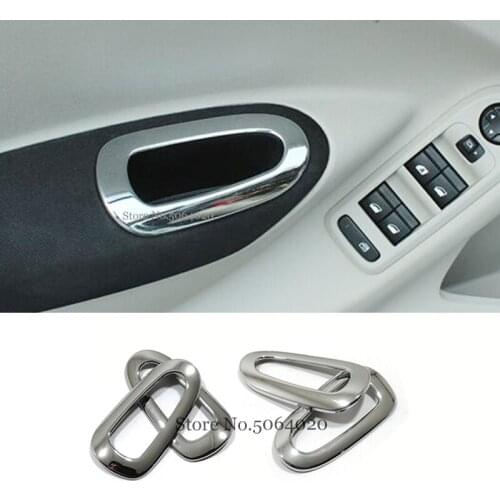 For Citroen Elysee C-Elysee 2014 2015 2016 accessories ABS Chrome Car Door handrail Switch frame Cover Trim Car Styling 4pcs
