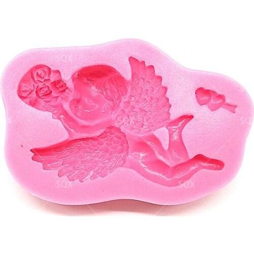 Bouquet Little Angel shape Shaped Silicone Mold Cake Decorating Baking Tools Kitchen Accessories SQ15221