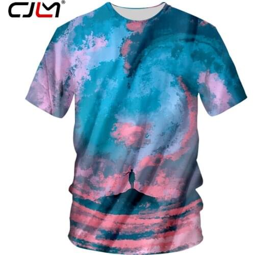 CJLM Cool Tshirts Men Summer Tops Harajuku 3d Funny Print Paisley Nebular T-shirt Homme Hip Hop Outfits Crewneck T Shirts Unisex
