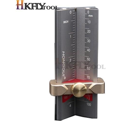 Drill Depth Gauge Drill Stop Measure Drill Point Angle Gauge Grinding Gage and Table Saw Height Gauge High Precision Measurer