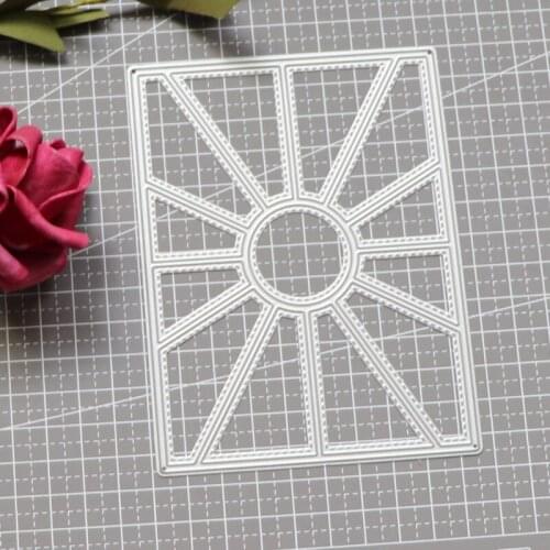 Circle Geometry Frame Rectangle Metal Cutting Dies Stencils DIY Embossing Scrapbooking Decorative Paper Card Craft Cut Die