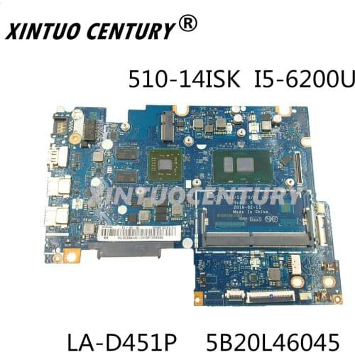 LA-D451P For Lenovo Yoga 510-14ISK motherboard Flex 4-1470 Mainboard FRU 5B20L46008 5B20L46045 I5-6200 CPU 100% test