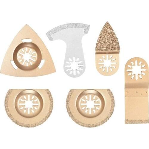 Hot 6 PCS Semicircle Metal Saw Blades Alloy Emery, Multitool Saw Blade Assortment Multifunction Tool Oscillating Tool Accessorie