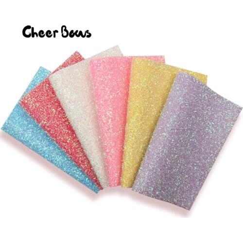 22*30CM Chunky Glitter Leather Sweet Wire Faux Leather Sheets For DIY Gifts Bows Making Patchwork Crafts Decorative Materials