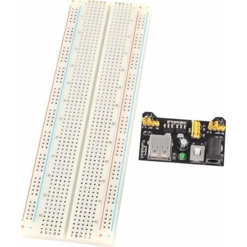 MB102 Breadboard Power Supply Module 3.3V 5V Arduino Board+Breadboard 830 Point
