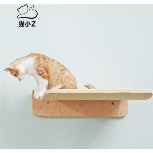 Solid Wood Cat Furniture, Small Jumping Platform On The Wall, Wood Grain Cat Toys, Cat Supplies