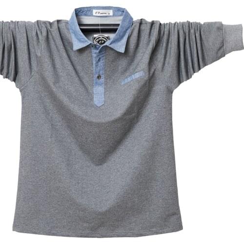 Oversized men for polo shirt 2020 new spring autumn mens lapel business casual polo shirt