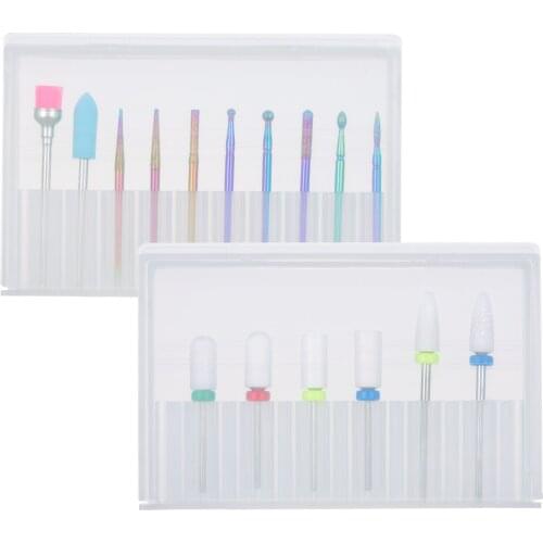 16pcs Nail Drill Bits Set Ceramic Steel Nail Drill Bits for Acrylic Gel Nails Electric Nail File Bit Manicure Pedicure Tool
