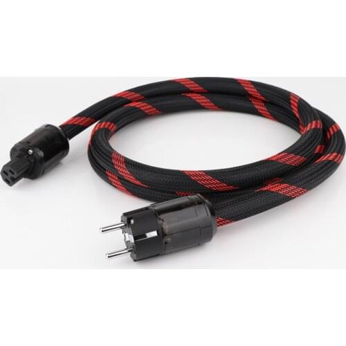 Preffair FP-314Ag Power Cable Two Core Silver Plated Power Cord With EU Plug AC Cable Line Hifi Audio Amp Cable