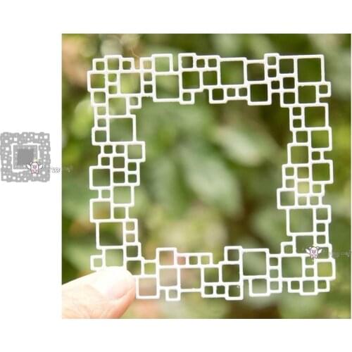 Mmao Crafts Metal Steel Cutting Dies New Lattice square frame Stencil For DIY Scrapbooking Paper/photo Cards Embossing Dies