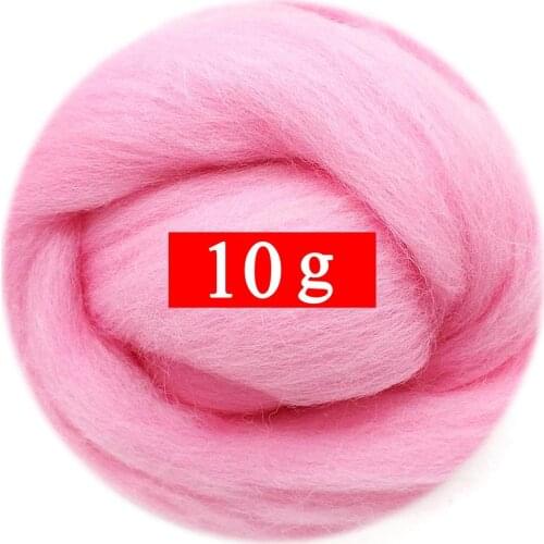 10g Felting Wool (40 Colors) 19 Microns Super Soft Natural Wool Fiber for Needle Felting Kit 0.35 OZ Per Color (No. 24)