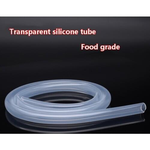 1m Large Size Transparent Silicone Tube Silicone Rubber Pipe Unscented Food Grade Resistant Hose ID 10 12 13 14 15 16 17 18 20