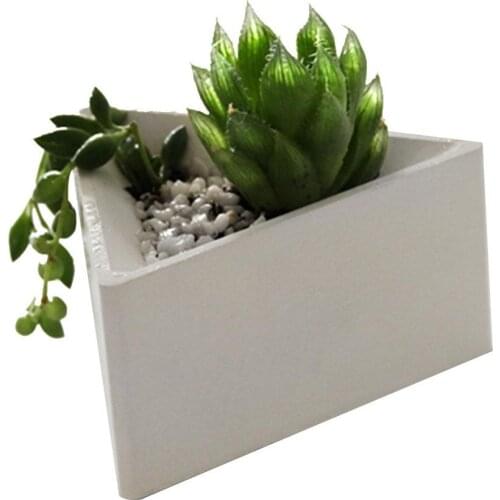Silicone Mold - Triangle Shape Flower Pot Concrete Succulent Plant Flower Pot Silicone European Style DIY Home Decoration Crafts