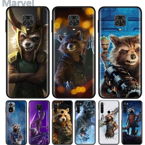 Silicone Cover Rockets Raccoon Marvel For Xiaomi Redmi Note 10 10S 9 9S Pro Max 9T 8T 8 7 6 5 Pro 5A 4X 4 Phone Case