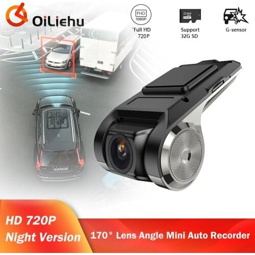 OiLiehu Dash Cam ADAS Car DVR 720P HD Video Registrator USB Night vision Dash Camera Recorder for Android Mini Auto Recorder