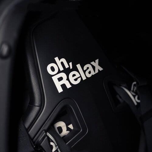 1PCS Car Styling and Decals Vinyl Bucket Chair Oh Hello Relax Racing Speed Auto Interior Decorate Stickers