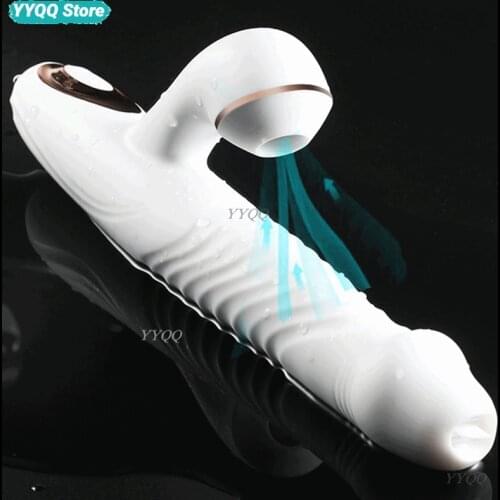 Retractable dildo G point tongue licking vibrator sex toy female licking clitoris sucker masturbation device adult products 18