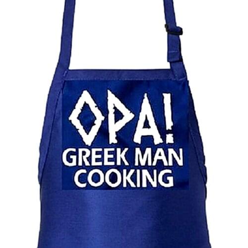 Customize Funny BBQ Apron Grilling Gift,Personalized OPA! Greek Man Cooking Apron Novelty Baking Apron,Retro humor mens aprons
