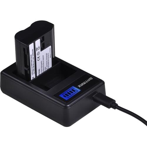 1PC EN-EL15 EN EL15 ENEL15 Camera Battery+LCD USB Dual Charger for Nikon D600 D610 D600E D800 D800E D810 D7000 D7100,Z6, Z7