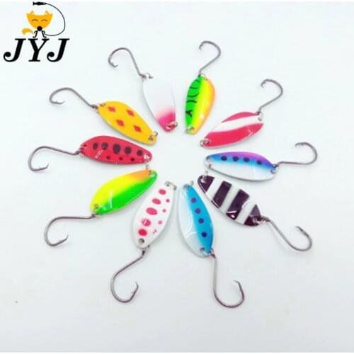 10pcs 6g 4cm metal spoon lure baits, fishing spinner spoon bass trout isca pesca lure hard wobbler spoon hard artificial
