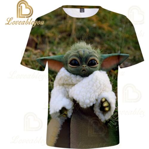 2021 Summer Baby Yoda T-shirt Men Women Children The Mandalore Boba T Shirt Wars 3D Printed Tops Cool Streetwear Tee