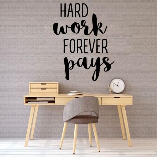3D hard work forever pays Home Decorations Pvc Decal Pvc Wall Decals Bedroom Nursery Decoration